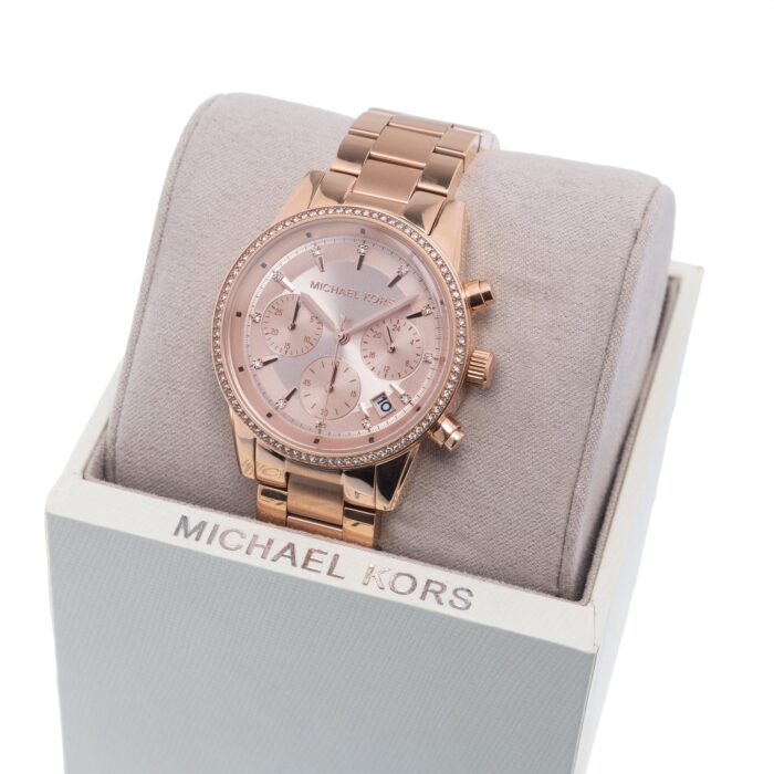 Michael Kors Ladies RITZ Rose Gold Watch - MK6357 - Image 2